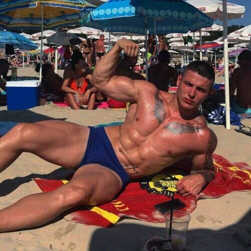 Posing on the beach