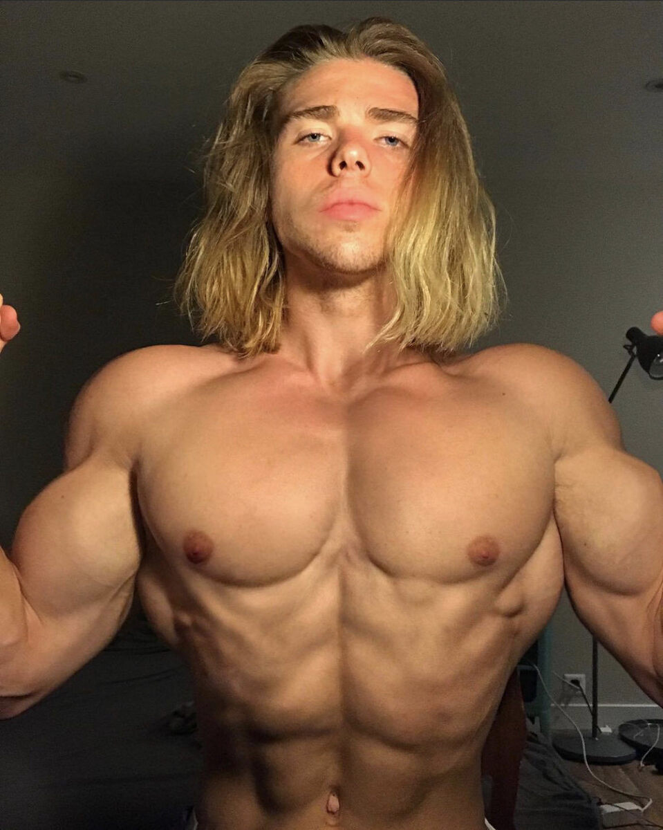 Blondish Samson showing his stuff