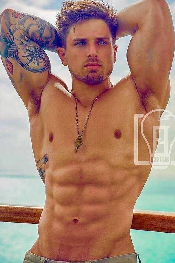 Does that key unlock his sub’s collar or chastity device?  Is he wearing the key to show he’s a dom.  Or is it simply the key to his lover’s heart.   Enquiring minds might want to know!