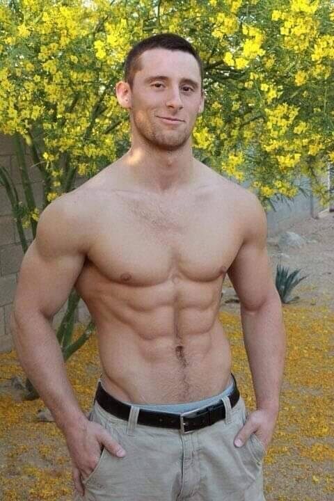 Even shirtless he always has something up his sleeves…