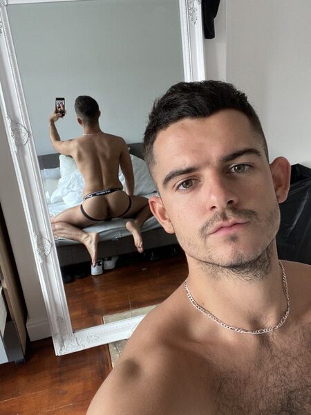 His black jockstrap selfie…