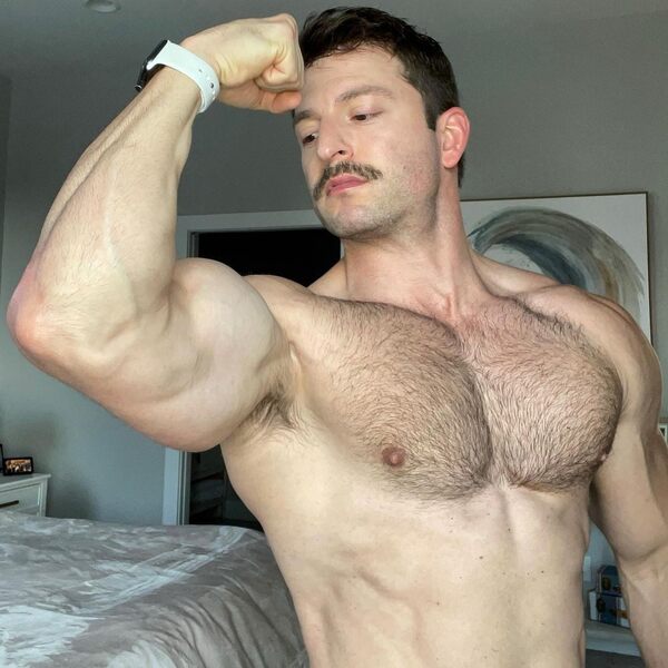 He’s thinking… to get things rolling worship that bicep… and then we rumble in bed.