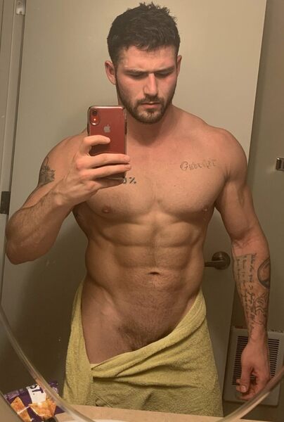 Another towel tease selfie…
