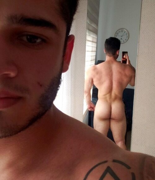 His butt and back selfie