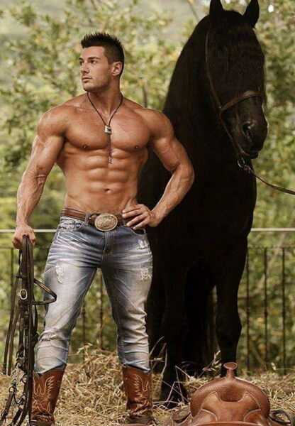 Getting ready to ride high in the saddle