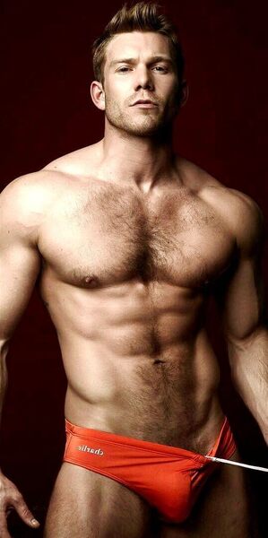 Now it’s time to remove his red Speedo®️and check out the goods.