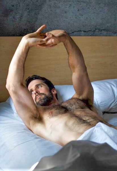 Stretching in bed