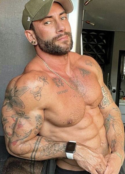 If you think those arms are pumped, you should see them post workout at the gym!