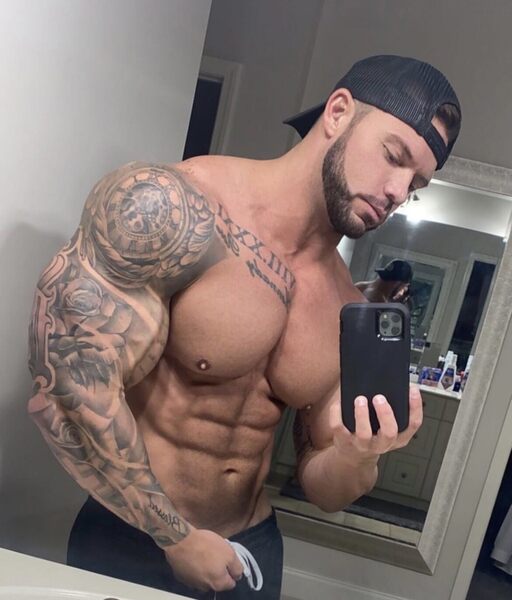 Like to show off his alpha muscle