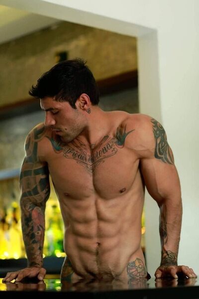 Hiding it behind the counter tease.