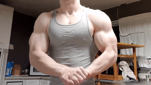 He likes his biceps