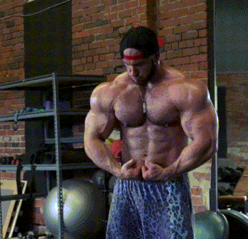 Flexing his guns…
