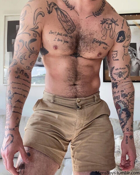Tattooed torso…