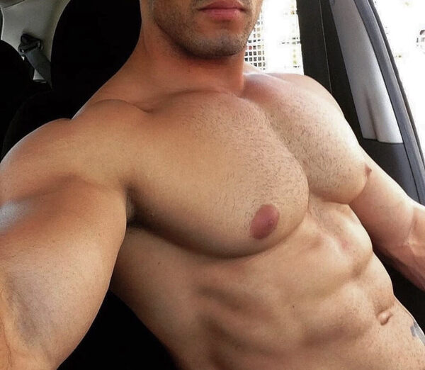 He shaves his chest so as to entice you to play with his sensitive nipples….