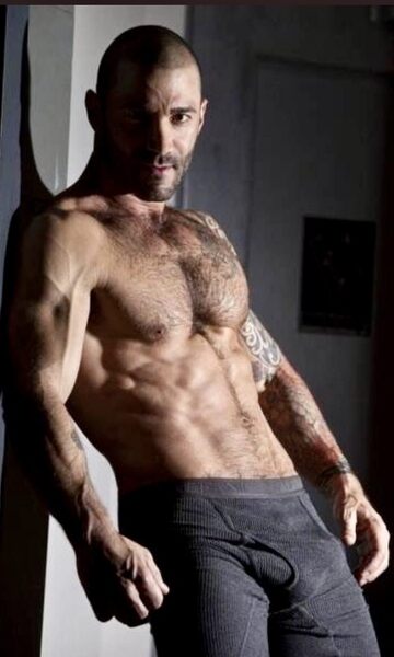 Leaning against the wall…
