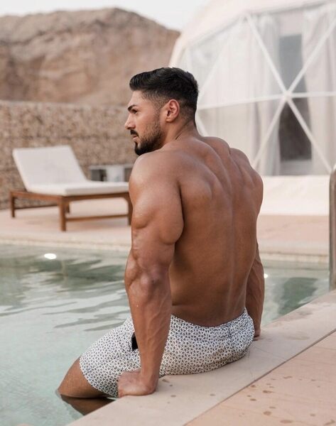 On the edge of the pool