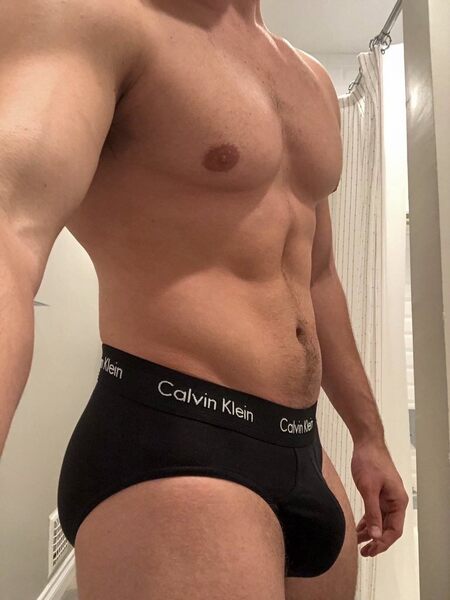 His well filled black Calvins