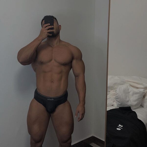 He may be shy about showing his face, but he need not be shy about anything else!