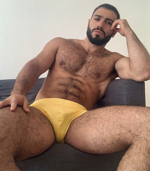 Manspreading on the couch