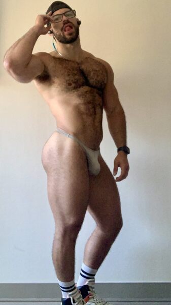 There is so much going on here I don’t  know where to start… the thighs, butt, the package, the overall package…