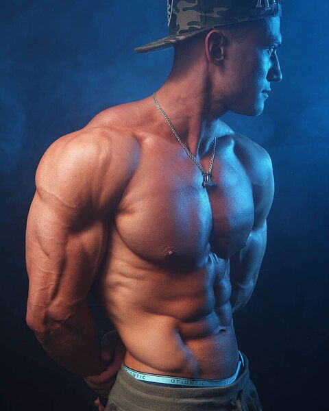 His perfect muscles