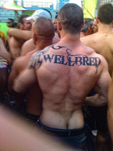 In spite of the tattoo he would  not cut the mustard much less pass muster at Downton Abby…