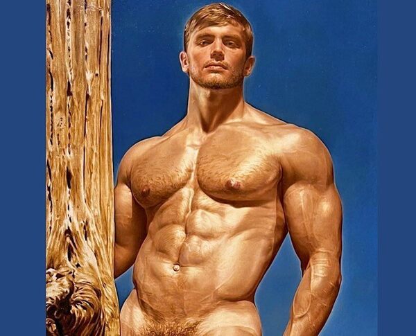 A living bronzed statue