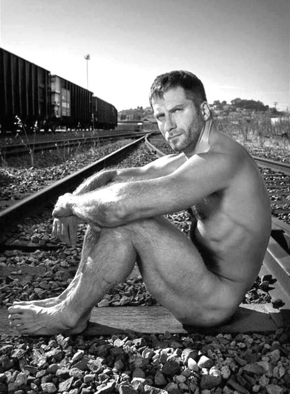 Traveling naked DILF