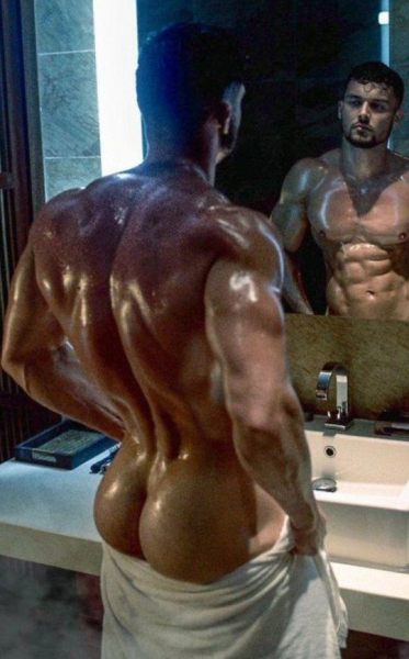 Bathroom mirror front and back