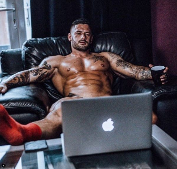 Morning coffee after shooting a few loads while viewing pics in the gallery…