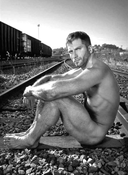 Traveling naked DILF