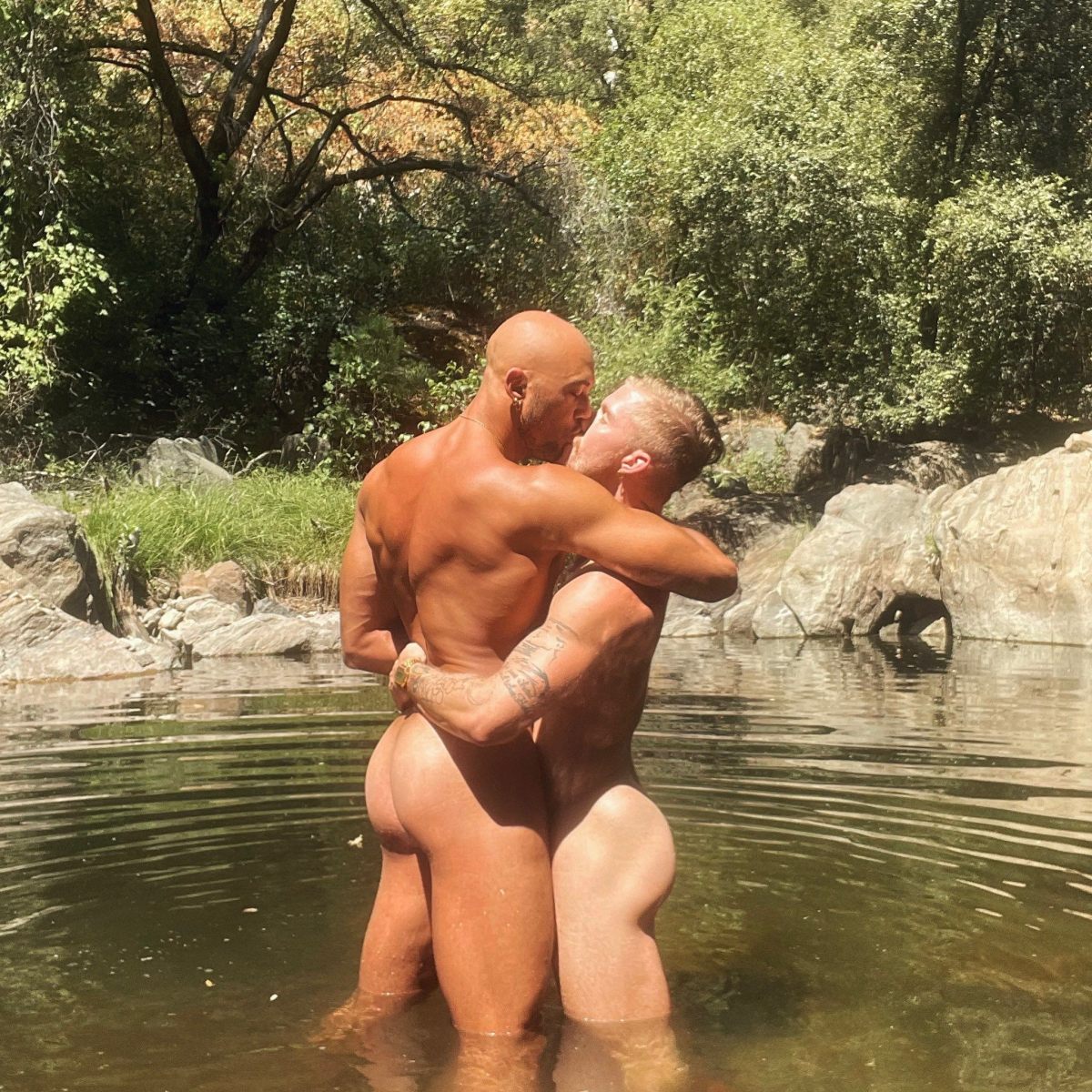 I was Bald and he was Blond when we Kissed in the Pond