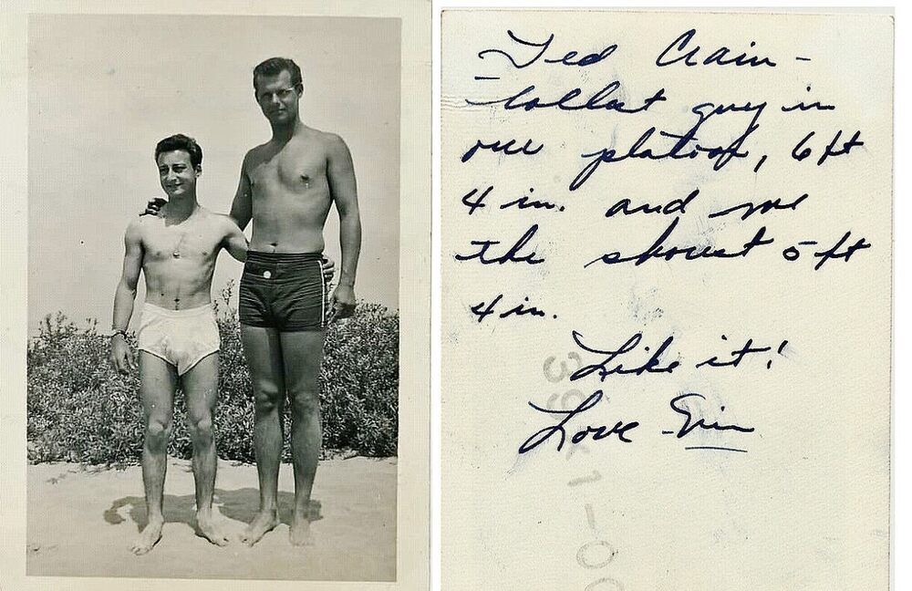 He likes it -- being shortest guy in his platoon hanging with the tallest..jpg