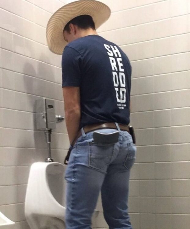 Rest Room Cowboy Peeing.jpg
