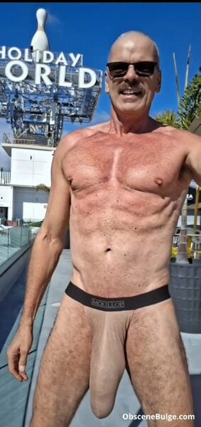 Obscene Bulge at Amusement Park