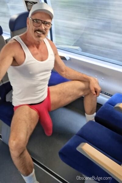 Manspreading in train